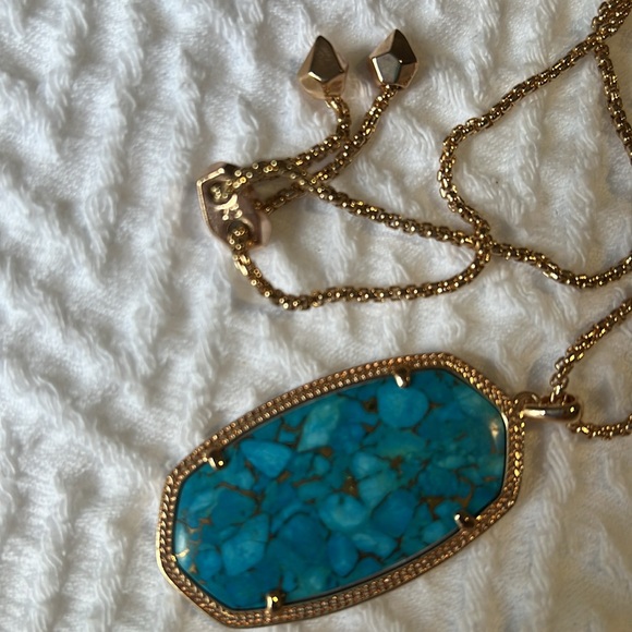 Kendra Scott bronze veined turquoise necklace - Picture 4 of 5